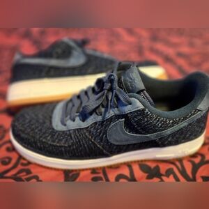 "Nike Air Force One Low" Men's Navy and White Sneakers